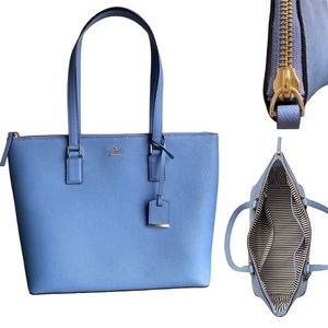 Kate Spade Cameron Street Lucie Saffiano Leather Tote Bag in Tile Blue